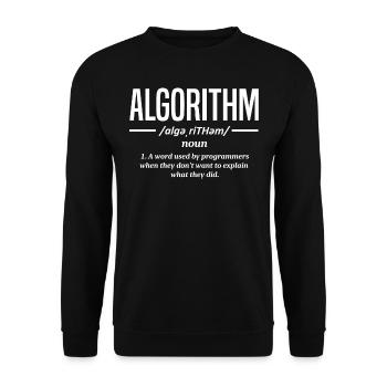 Algorithm programmer, coding, encoder - Unisex Sweatshirt - black - Front - Alina (178cm) & Michal (187cm)