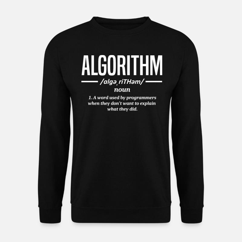 Programmeur d’algorithmes, codage, encodeur - Sweat-shirt Unisexe - noir