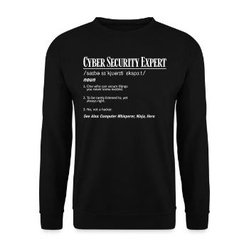 Cybersecurity Expert - Unisex Sweatshirt - black - Front - Alina (178cm) & Michal (187cm)