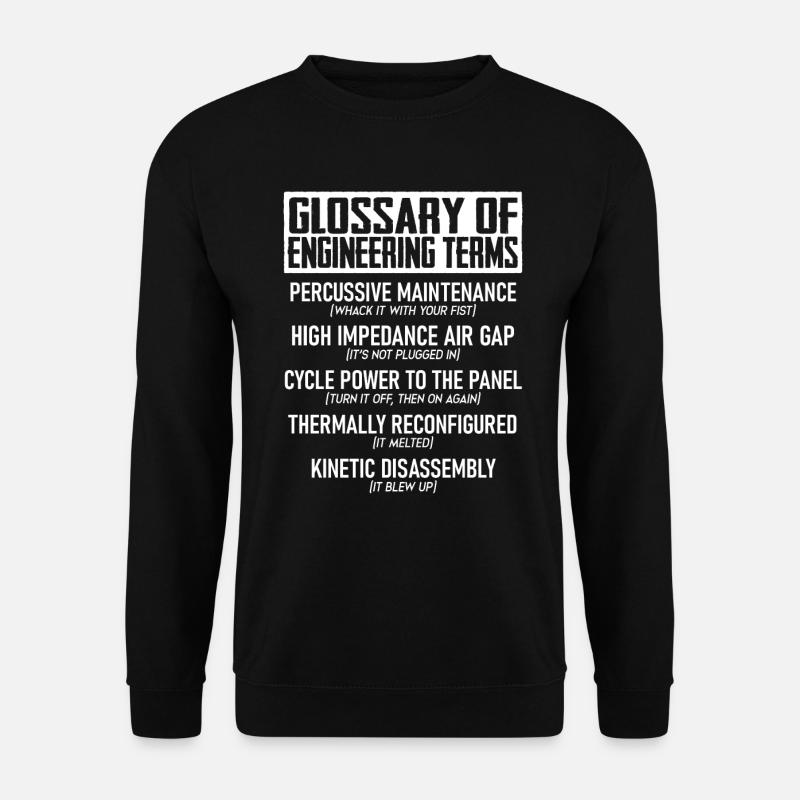 Glossaire des termes techniques - Sweat-shirt Unisexe - noir