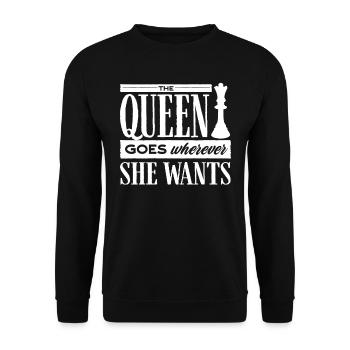 chess, chess player, chess quote - Unisex Sweatshirt - black - Front - Alina (178cm) & Michal (187cm)