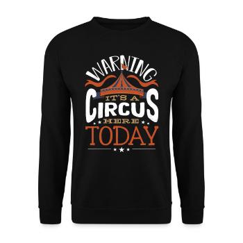 Children's party with circus themes - Unisex Sweatshirt - black - Front - Alina (178cm) & Michal (187cm)