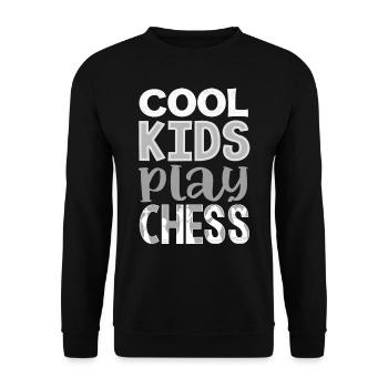 chess, chess player, chess quote - Unisex Sweatshirt - black - Front - Alina (178cm) & Michal (187cm)