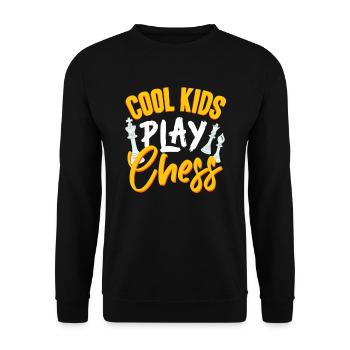 chess, chess player, chess quote - Unisex Sweatshirt - black - Front - Alina (178cm) & Michal (187cm)