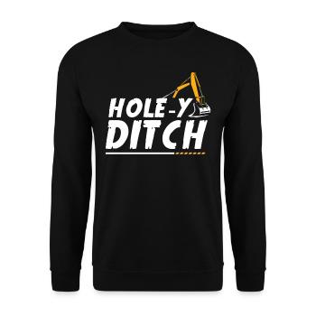Baggerfahrer, Grabe Sachen Aus - Unisex Pullover - Schwarz - Vorne - Alina (178cm) & Michal (187cm)