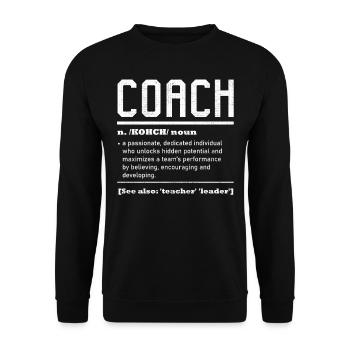 Coach Definition, Trainerteam - Unisex Pullover - Schwarz - Vorne - Alina (178cm) & Michal (187cm)