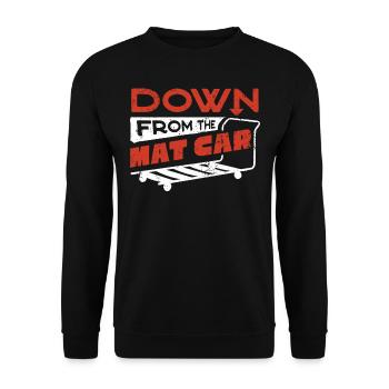 Get off the mat car, fitness trainer - Unisex Sweatshirt - black - Front - Alina (178cm) & Michal (187cm)