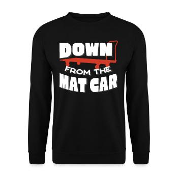 Get off the mat car, fitness trainer - Unisex Sweatshirt - black - Front - Alina (178cm) & Michal (187cm)