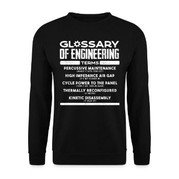Glossar Of Engineering - Unisex Pullover - Schwarz - Vorne - Alina (178cm) & Michal (187cm)