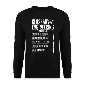 Glossar Of Engineering - Unisex Pullover - Schwarz - Vorne - Alina (178cm) & Michal (187cm)
