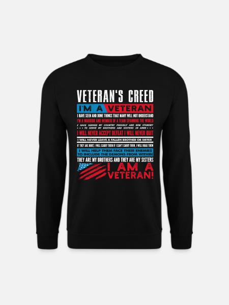Veterans Credo, Veterans - Unisex Sweatshirt - black