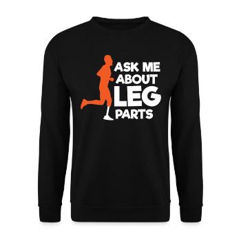 Prothèse de jambe, prothèse, amputé, amputation - Sweat-shirt Unisexe - noir - Devant - Alina (178cm) & Michal (187cm)