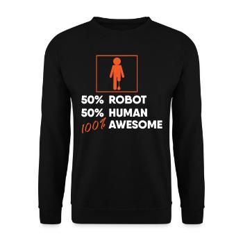 Beinprothese, Prothese, Amputierter, Amputation - Unisex Pullover - Schwarz - Vorne - Alina (178cm) & Michal (187cm)