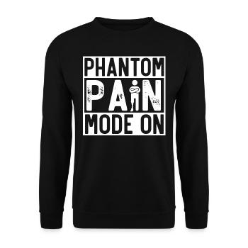 Leg prosthesis, prosthesis, amputee, amputation - Unisex Sweatshirt - black - Front - Alina (178cm) & Michal (187cm)