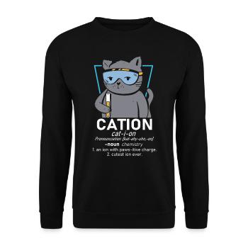 LKW -Fahrer US -Flagge - Unisex Pullover - Schwarz - Vorne - Alina (178cm) & Michal (187cm)