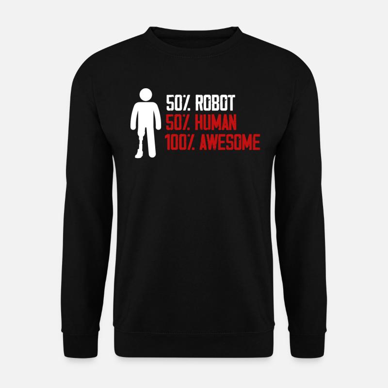 Leg prosthesis, prosthesis, amputee, amputation - Unisex Sweatshirt - black