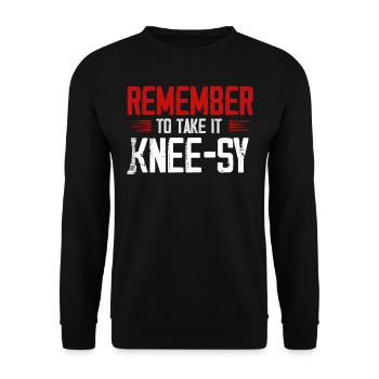 Beinprothese, Prothese, Amputierter, Amputation - Unisex Pullover - Schwarz - Vorne - Alina (178cm) & Michal (187cm)