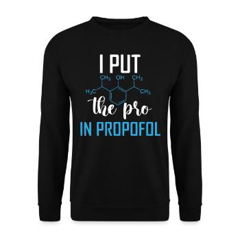 Anesthesia, Anesthesiologist, Anesthesiology - Unisex Sweatshirt - black - Front - Alina (178cm) & Michal (187cm)