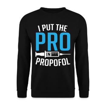 Anesthesia, Anesthesiologist, Anesthesiology - Unisex Sweatshirt - black - Front - Alina (178cm) & Michal (187cm)