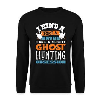 Ghost Hunter, compteur EMF, caméra thermique - Sweat-shirt Unisexe - noir - Devant - Alina (178cm) & Michal (187cm)