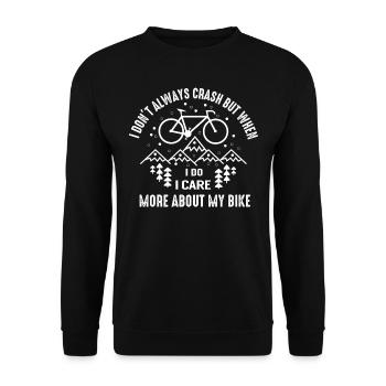 Mountain bike - Unisex Sweatshirt - black - Front - Alina (178cm) & Michal (187cm)