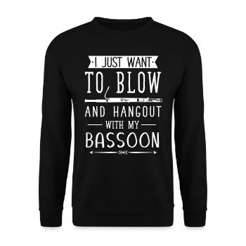 Fassoon, oboe, clarinet, music teacher - Unisex Sweatshirt - black - Front - Alina (178cm) & Michal (187cm)