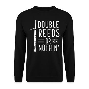 Fassoon, oboe, clarinet, music teacher - Unisex Sweatshirt - black - Front - Alina (178cm) & Michal (187cm)