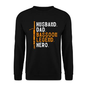 Fassoon, oboe, clarinet, music teacher - Unisex Sweatshirt - black - Front - Alina (178cm) & Michal (187cm)