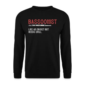 Fassoon, oboe, clarinet, music teacher - Unisex Sweatshirt - black - Front - Alina (178cm) & Michal (187cm)