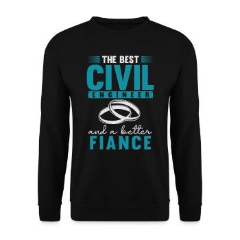 Civil Engineer, Civil Engineering - Unisex Sweatshirt - black - Front - Alina (178cm) & Michal (187cm)
