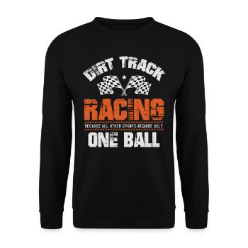 Dirt Track Racing, Motocross bikers, Motocross - Unisex Sweatshirt - black - Front - Alina (178cm) & Michal (187cm)