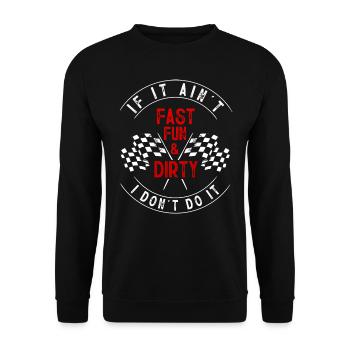 Dirt Track Racing, Motocross bikers, Motocross - Unisex Sweatshirt - black - Front - Alina (178cm) & Michal (187cm)