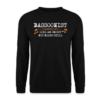 Fassoon, oboe, clarinet, music teacher - Unisex Sweatshirt - black - Front - Alina (178cm) & Michal (187cm)