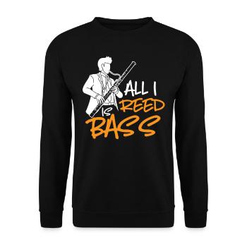 Fassoon, oboe, clarinet, music teacher - Unisex Sweatshirt - black - Front - Alina (178cm) & Michal (187cm)