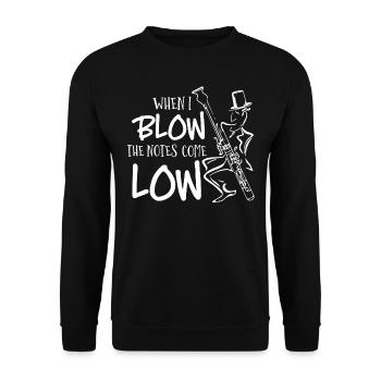 Fassoon, oboe, clarinet, music teacher - Unisex Sweatshirt - black - Front - Alina (178cm) & Michal (187cm)