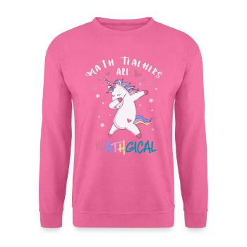 Professeur de mathématiques Licorne - Sweat-shirt Unisexe - rose - Devant