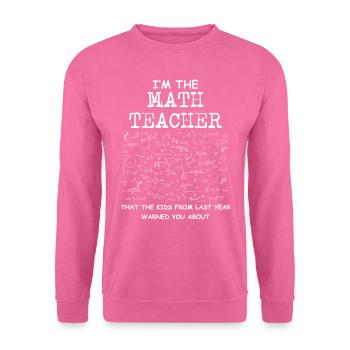 Professeur de mathématiques Licorne - Sweat-shirt Unisexe - rose - Devant