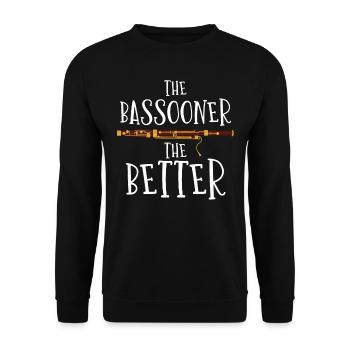 Fassoon, oboe, clarinet, music teacher - Unisex Sweatshirt - black - Front - Alina (178cm) & Michal (187cm)