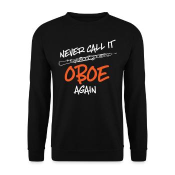 Fassoon, oboe, clarinet, music teacher - Unisex Sweatshirt - black - Front - Alina (178cm) & Michal (187cm)
