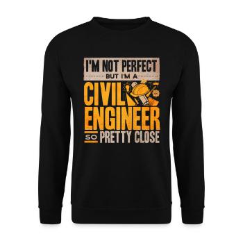 Civil engineer - Unisex Sweatshirt - black - Front - Alina (178cm) & Michal (187cm)