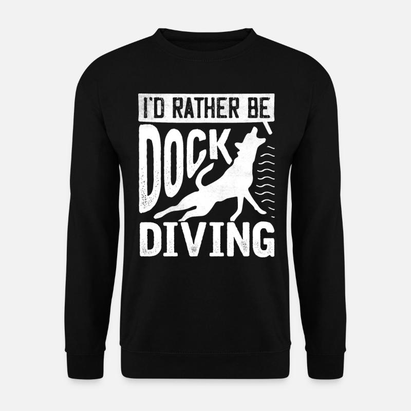 Dog diving, dock diving - Unisex Sweatshirt - black