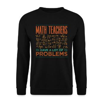 Mathematics teacher - Unisex Sweatshirt - black - Front - Alina (178cm) & Michal (187cm)