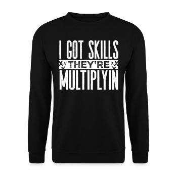 Mathematics teacher - Unisex Sweatshirt - black - Front - Alina (178cm) & Michal (187cm)
