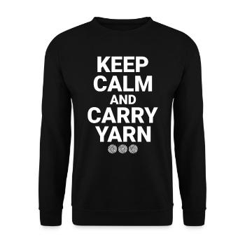 knitting, crocheting, yarn, crochet, - Unisex Sweatshirt - black - Front - Alina (178cm) & Michal (187cm)