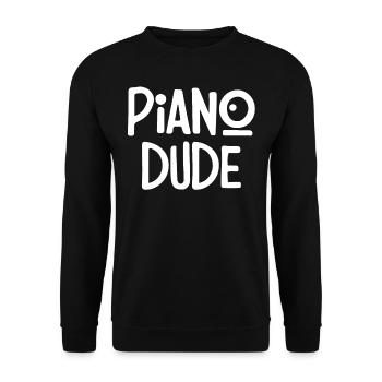 Piano, Pianist - Unisex Sweatshirt - black - Front - Alina (178cm) & Michal (187cm)