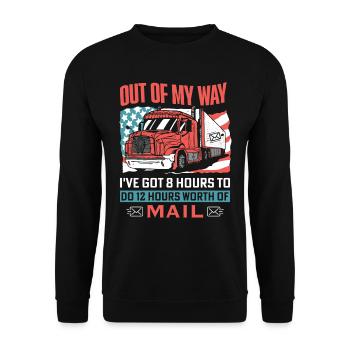 Postal delivery, postal workers - Unisex Sweatshirt - black - Front - Alina (178cm) & Michal (187cm)