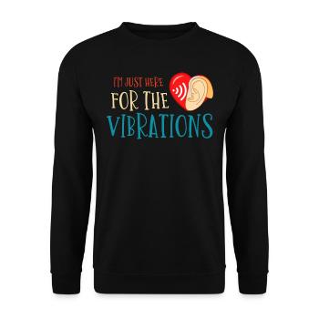 Deaf pride, hearing, disabled, deafness - Unisex Sweatshirt - black - Front - Alina (178cm) & Michal (187cm)