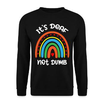 Deaf pride, hearing, disabled, deafness - Unisex Sweatshirt - black - Front - Alina (178cm) & Michal (187cm)
