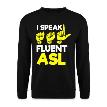 Deaf pride, hearing, disabled, deafness - Unisex Sweatshirt - black - Front - Alina (178cm) & Michal (187cm)