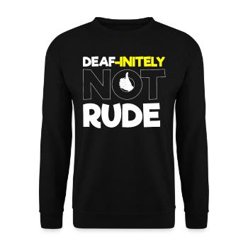 Deaf pride, hearing, disabled, deafness - Unisex Sweatshirt - black - Front - Alina (178cm) & Michal (187cm)